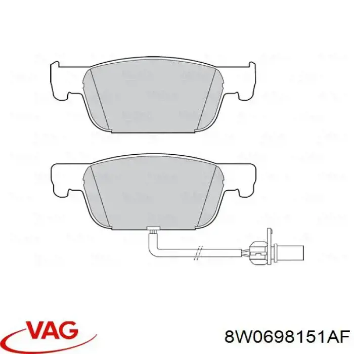 Pastillas freno delanteras VAG 8W0698151AF precio, desde 42,23 EUR