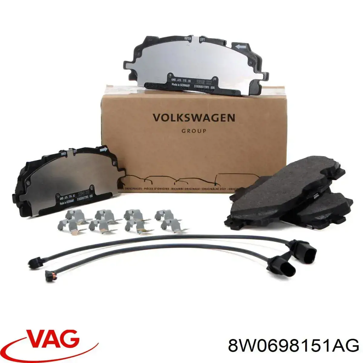 Pastillas de freno delanteras VAG 8W0698151AG