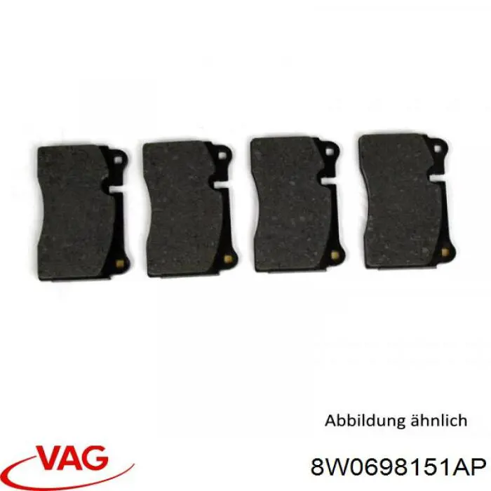 Pastillas freno delanteras VAG 8W0698151BF precio, desde 794,56 EUR