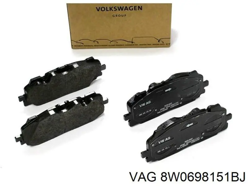 Pastillas freno delanteras VAG 8W0698151BJ precio, desde 55,66 EUR