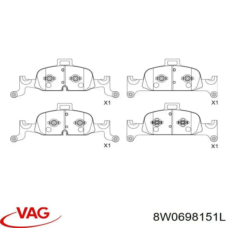 Comprar 8W0698151L VAG Pastillas delanteras de freno