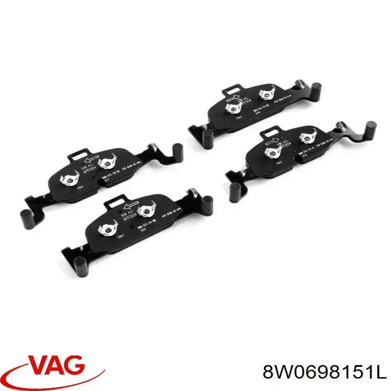 8W0698151L VAG pastillas de freno delanteras