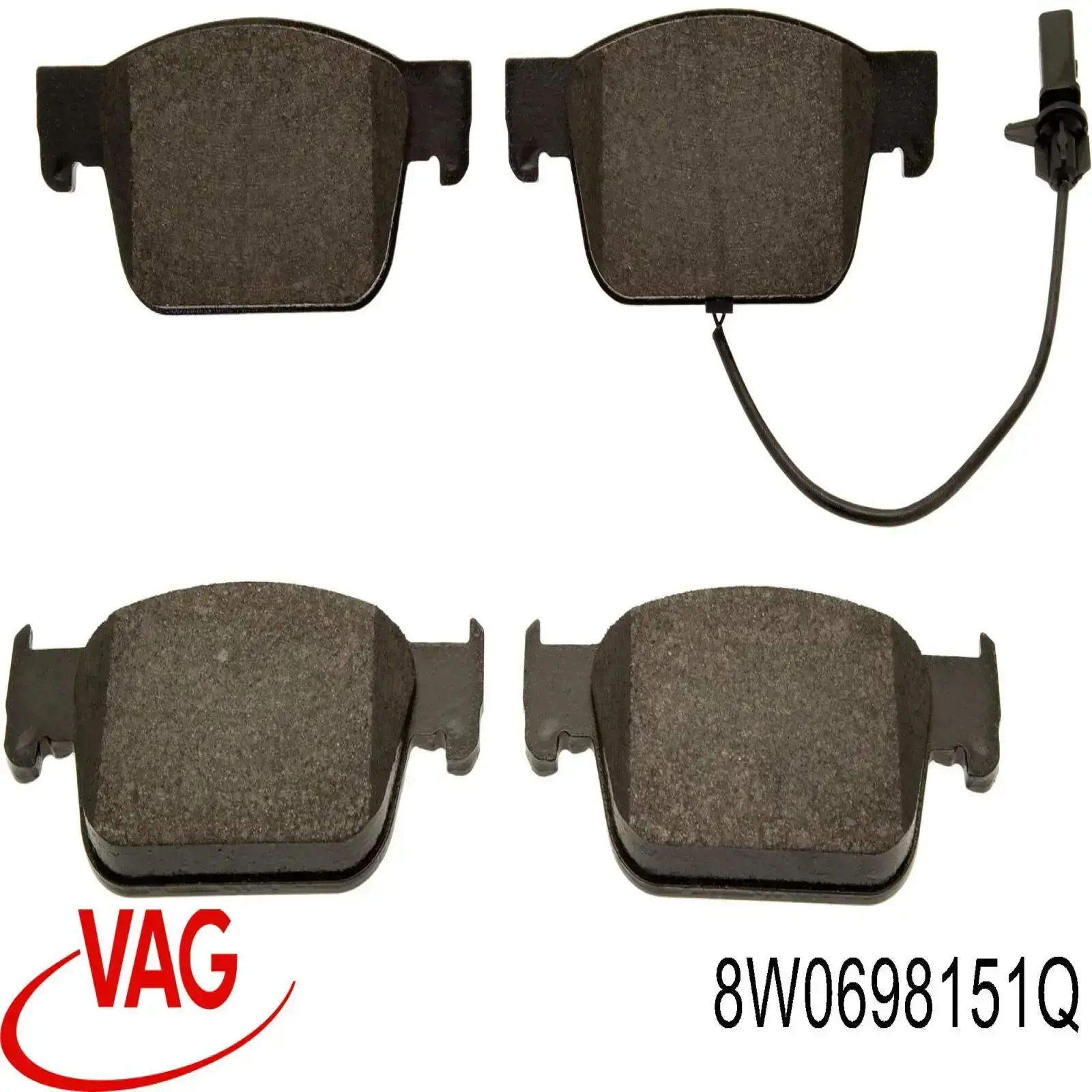 Comprar 8W0698151Q VAG Pastillas delanteras de freno