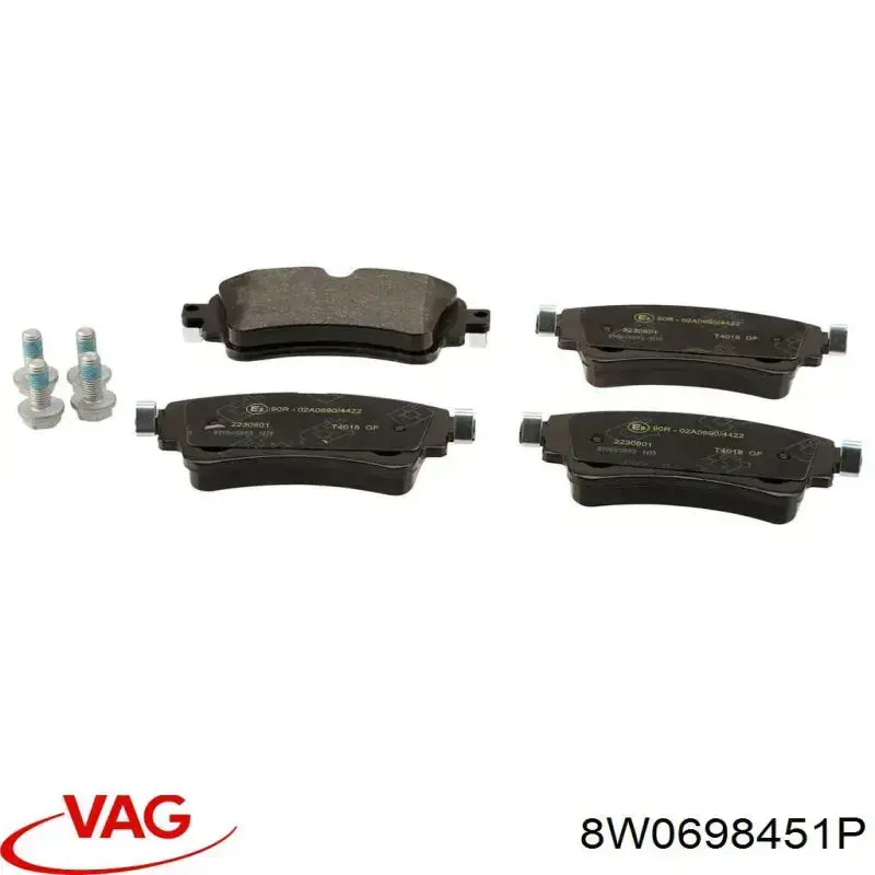 8W0698451P VAG pastillas de freno traseras