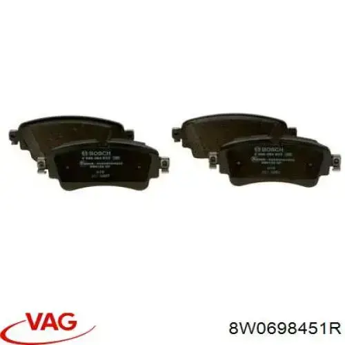 Pastillas traseras de freno VAG 8W0698451R precio, desde 30,97 EUR