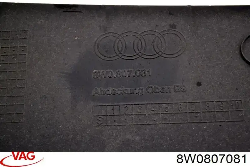 Cubierta del panel frontal (Calibrador De Radiador) Superior VAG 8W0807081