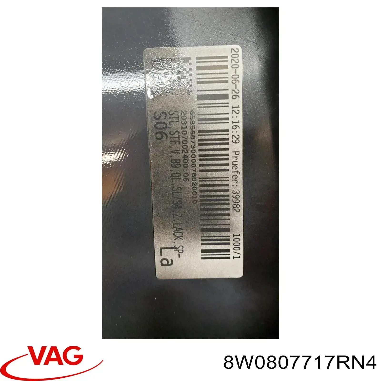8W0807717RP5 VAG Alerón del parachoques trasero