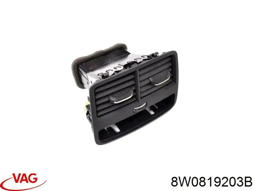 Rejilla de ventilación trasera en el apoyabrazos 8W0819203B VAG