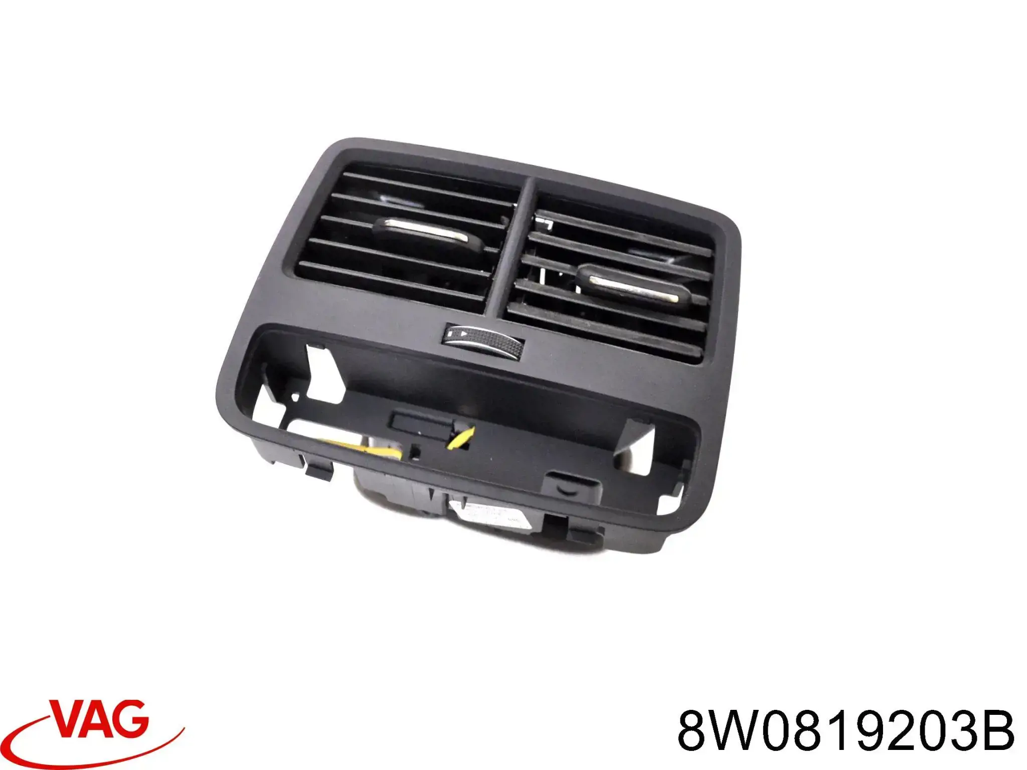 Rejilla de ventilación trasera en el apoyabrazos VAG 8W0819203B