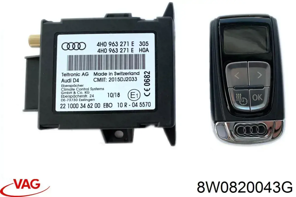 8W0820043G5PR VAG Unidad de control de la ventilación