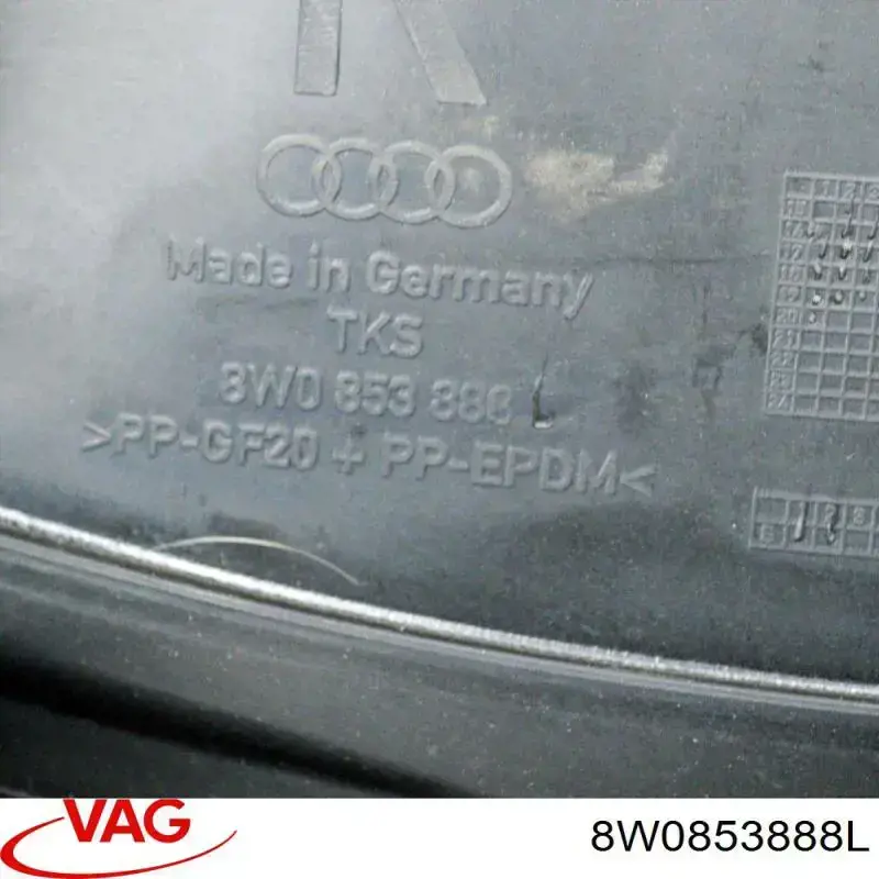 Guardalodos interior delantero derecho 8W0853888L VAG