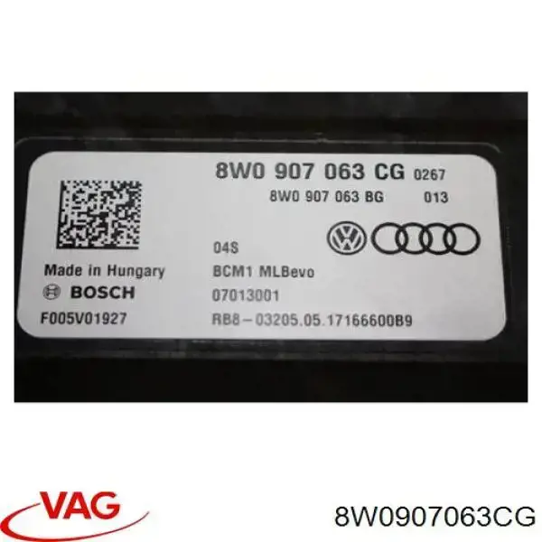 Módulo de control de red de a bordo VAG 8W0907063CH