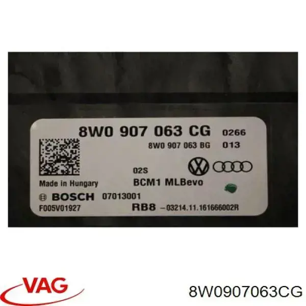 Módulo de control de red de a bordo 8W0907063CG VAG