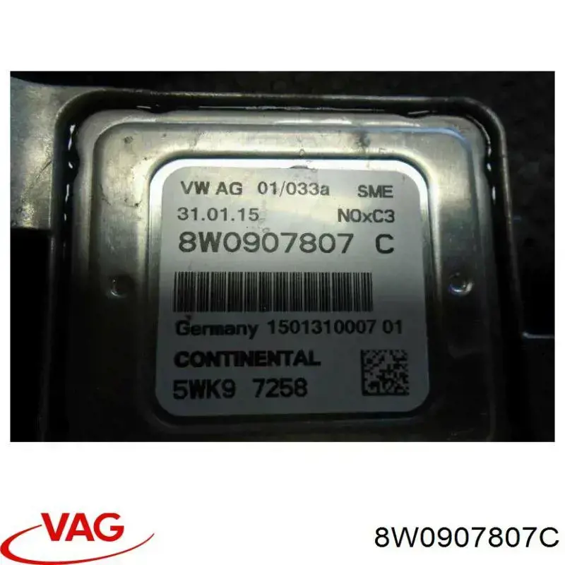 8W0907807C VAG Sensor de óxidos de nitrógeno NOx