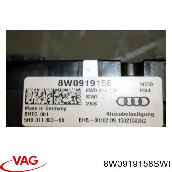 Comprar 8W0919158SWI VAG Unidad de control aire acondicionado