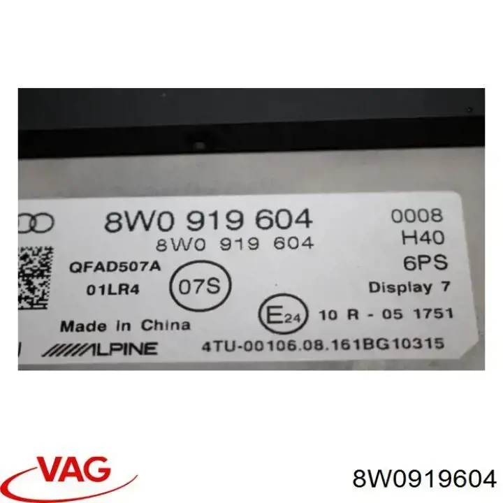 Comprar 8W0919604 VAG Pantalla