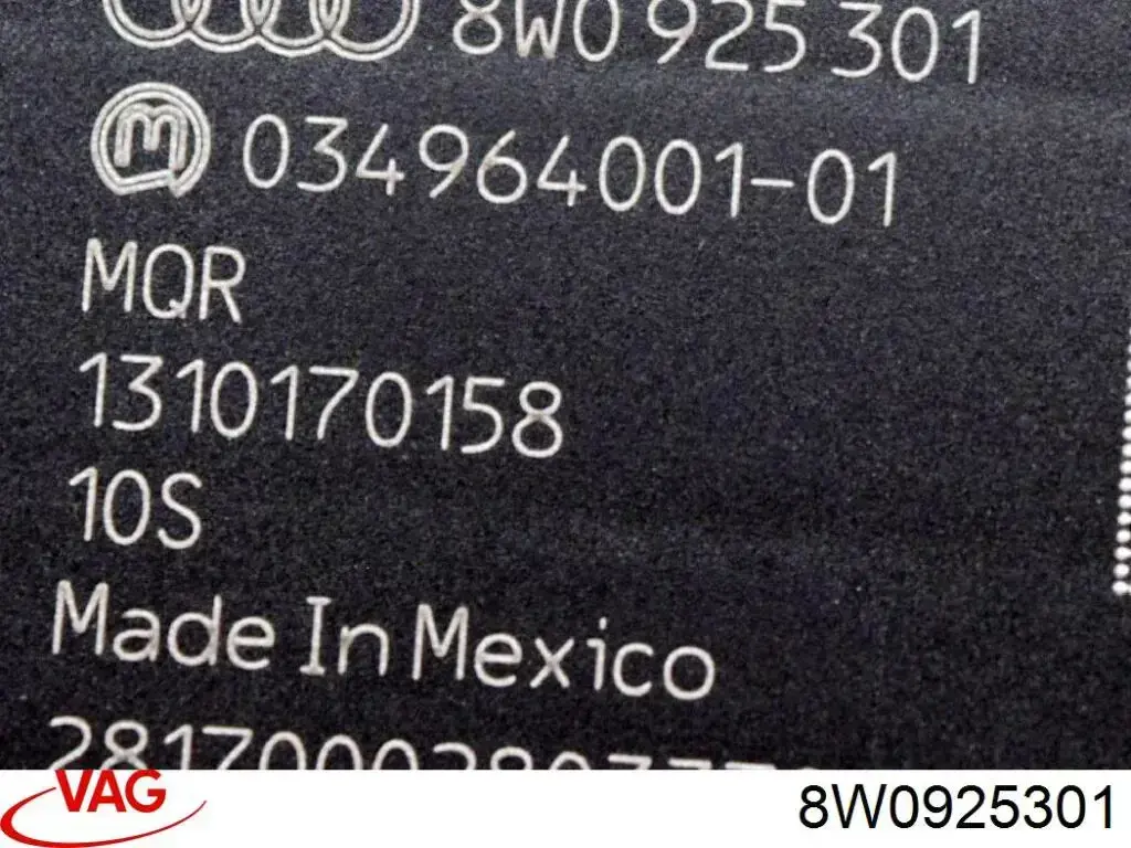 Consola central del panel de control 8W0925301 VAG