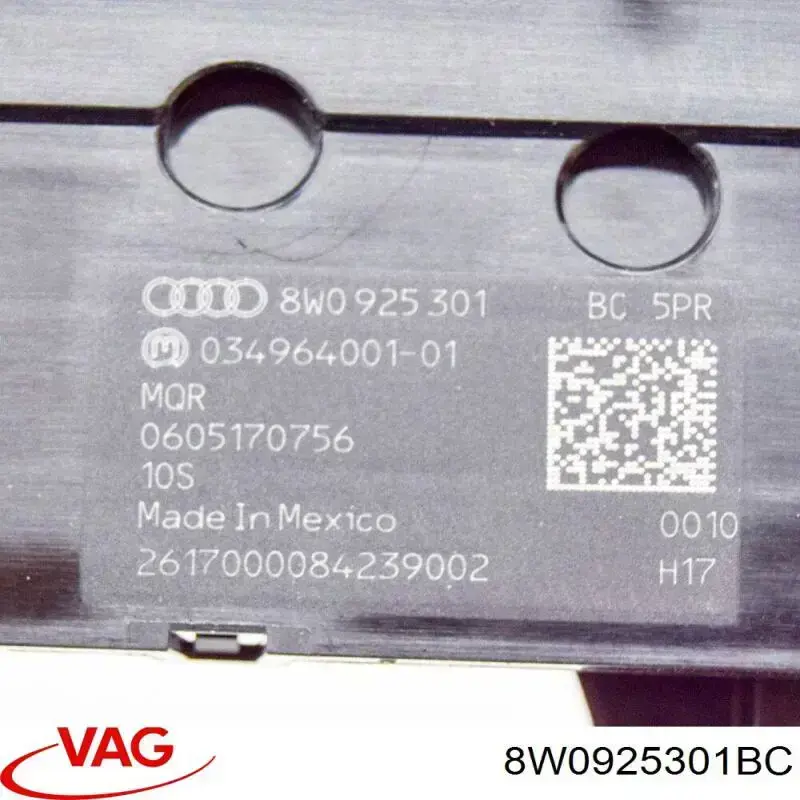 Comprar 8W0925301BC VAG Bloque de botones de la consola central
