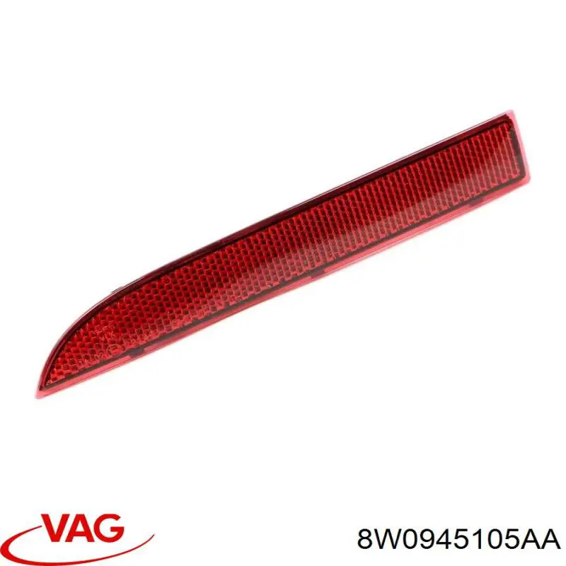 Reflector trasero izquierdo del parachoques VAG 8W0945105AC precio, desde 12,69 EUR