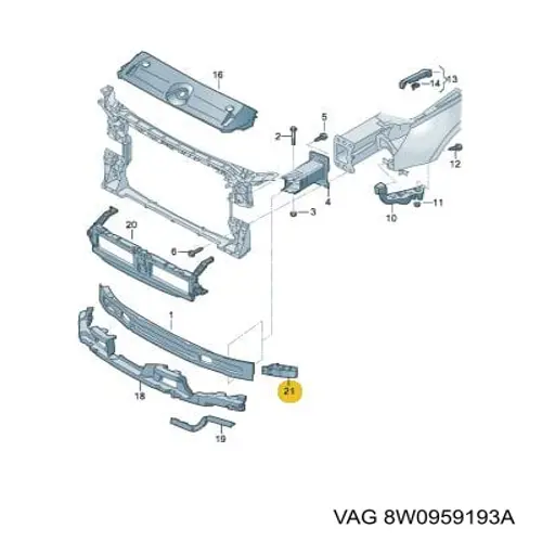 Soporte del radar de control de crucero (distronic) VAG 8W0959193A precio, desde 29,43 EUR
