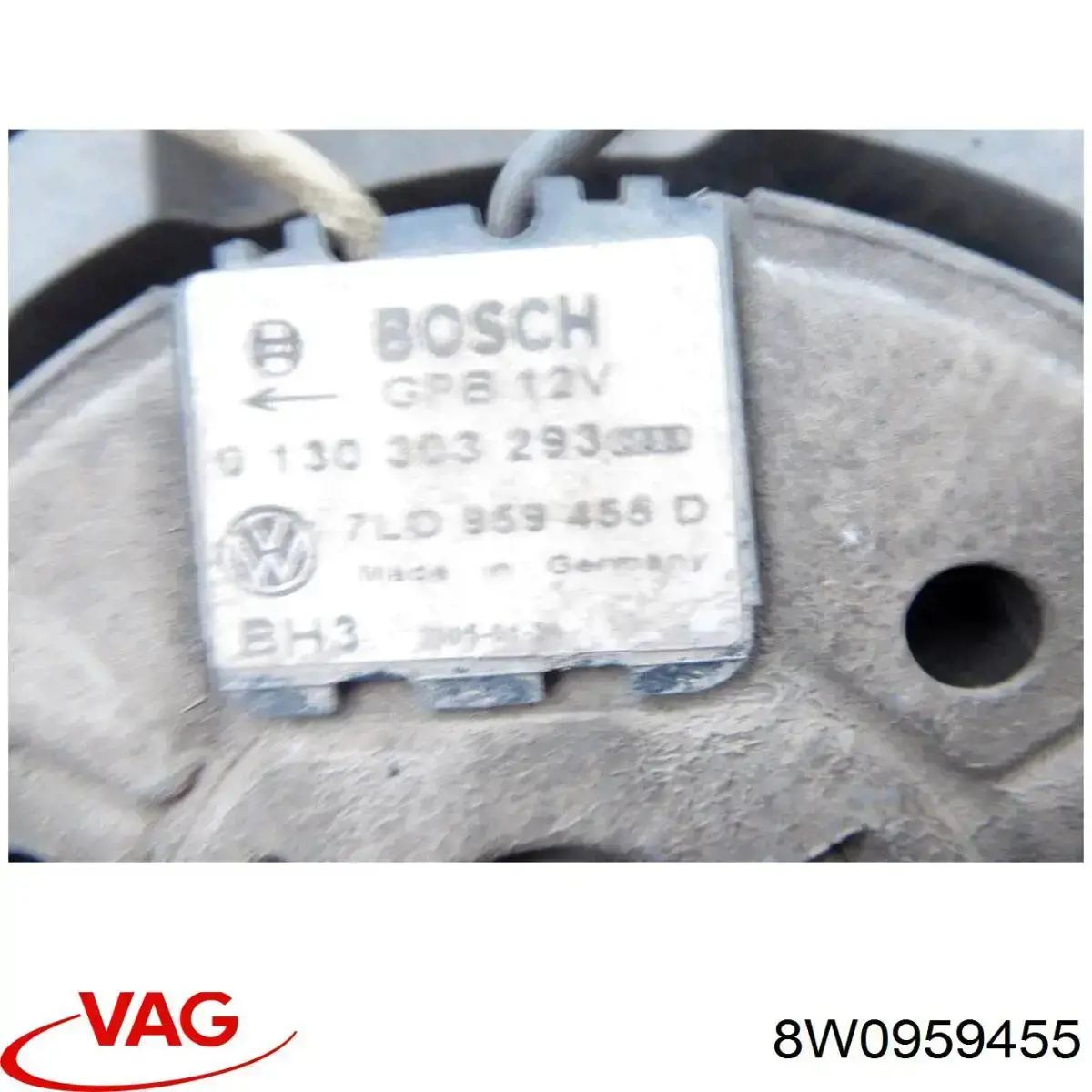 8W0959455 VAG difusor de radiador, ventilador de refrigeración, condensador del aire acondicionado, completo con motor y rodete