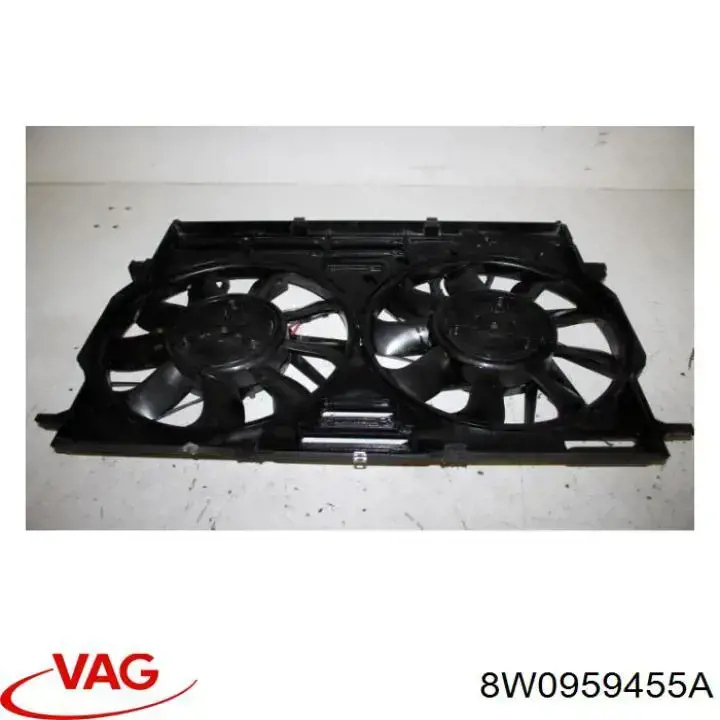 Ventilador de refrigeración completo derecho (motor y hélice) 8W0959455A VAG