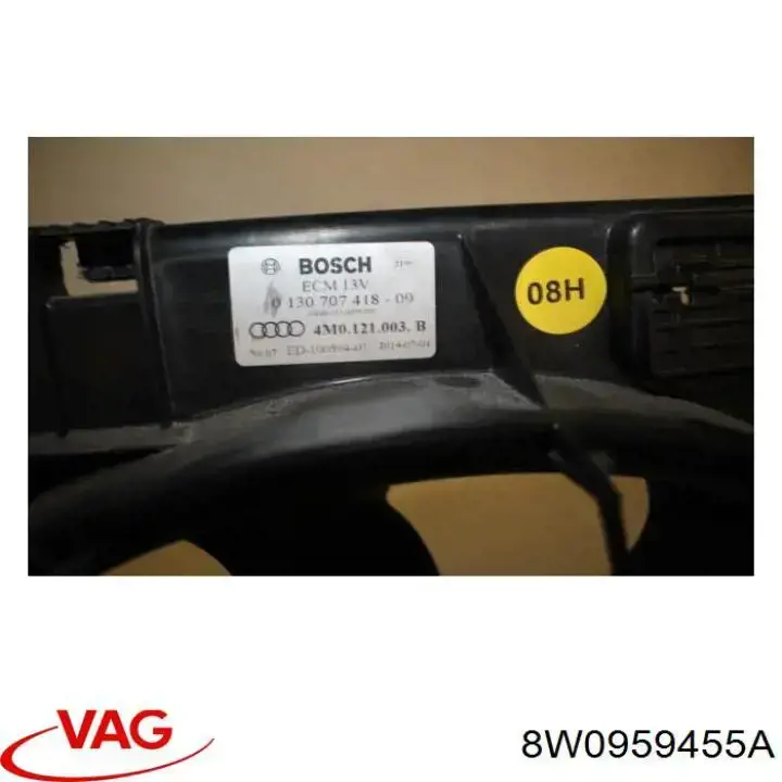 8W0959455A VAG Ventilador de refrigeración completo derecho (motor y hélice)
