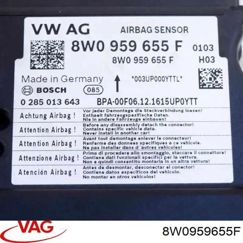 Procesador Del Modulo De Control De AIRBAG para Audi A5 (F5A)