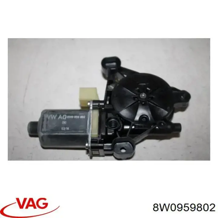 Motor del elevalunas de la puerta delantera derecha 8W0959802 VAG