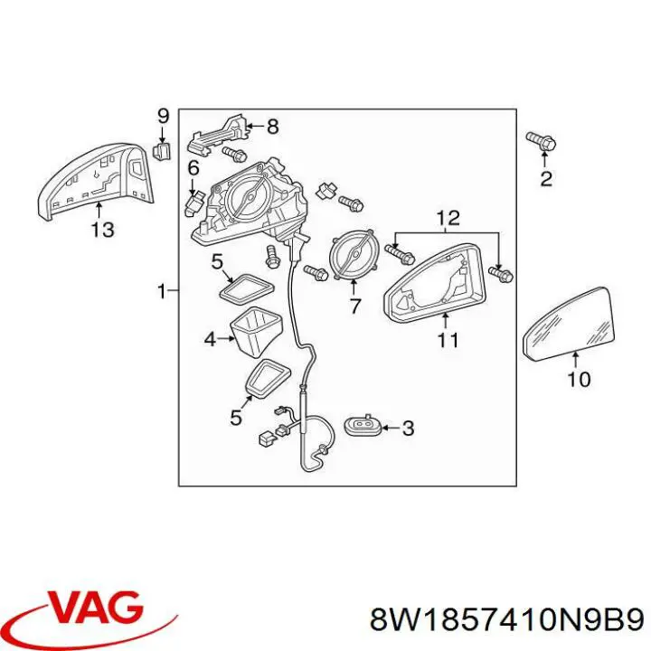 Espejo retrovisor derecho Ford 1751709 precio, desde 60,63 EUR