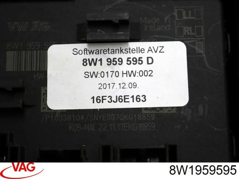 8W1959595 VAG Módulo de confort de la puerta trasera