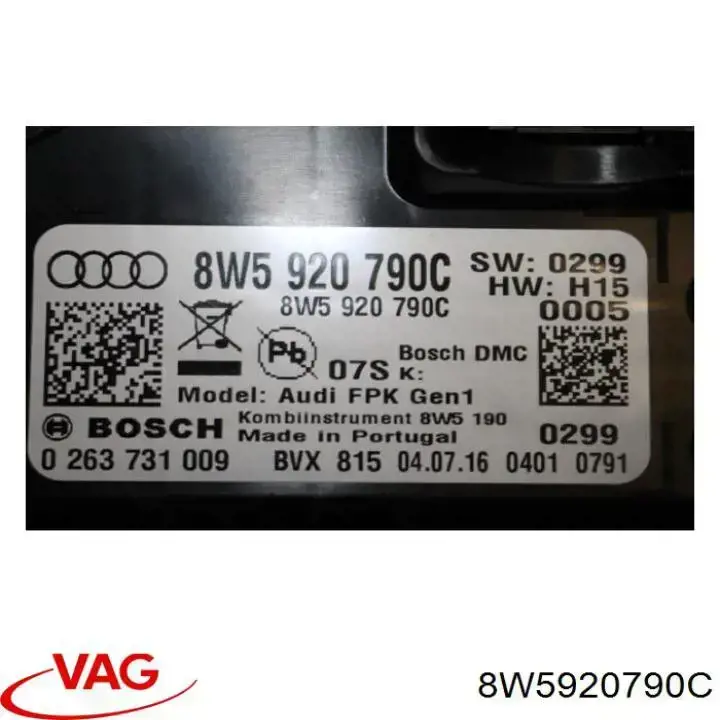 Tablero de instrumentos VAG 8W5920790C precio, desde 865,39 EUR