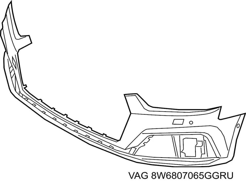 8W6807065GGRU VAG Paragolpes delantero