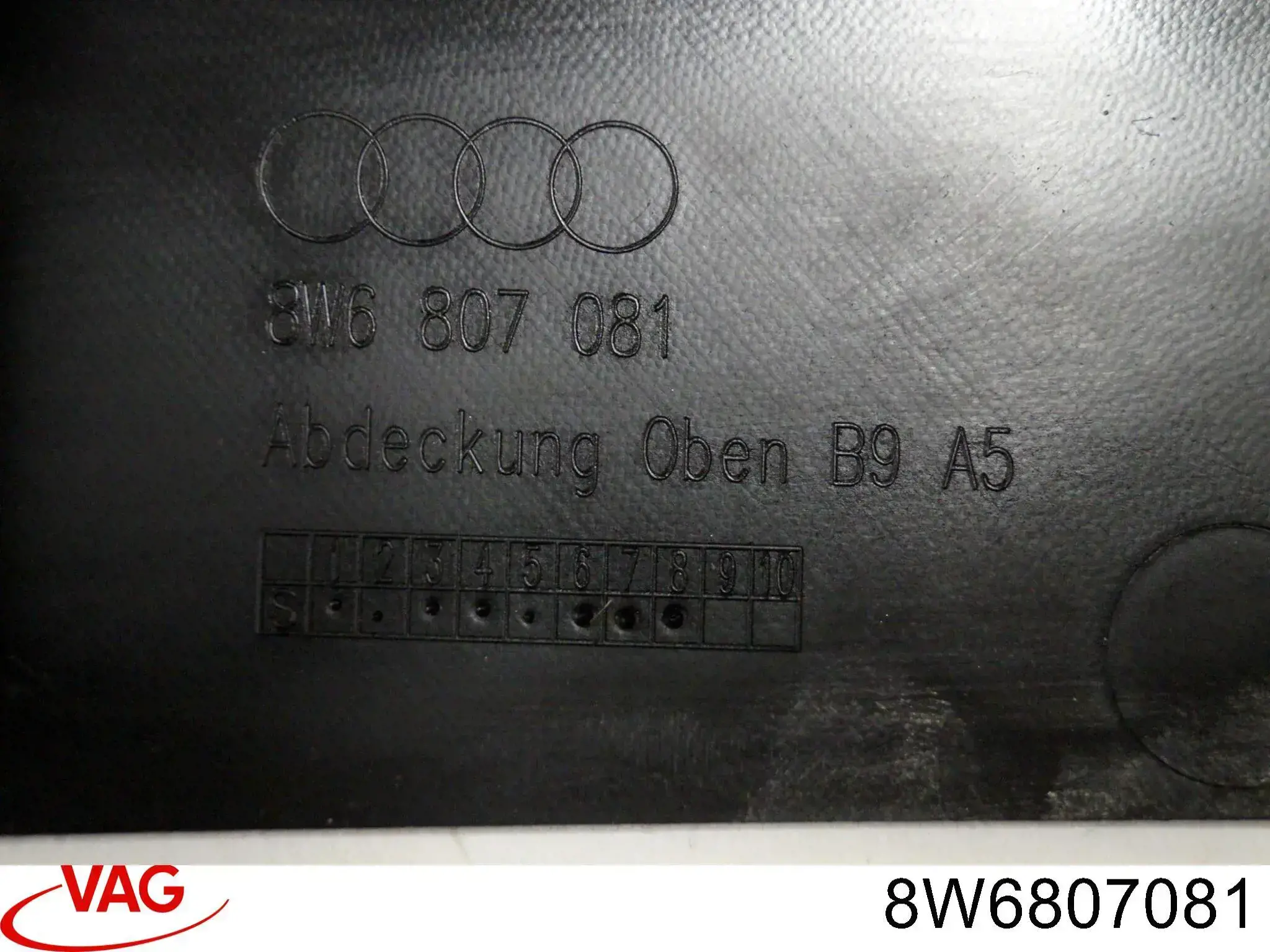 8W6807081 VAG Cubierta superior del panel frontal (soporte del radiador)