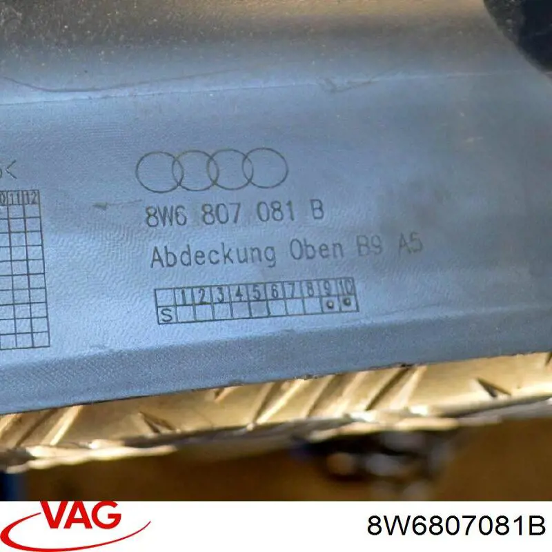 Comprar 8W6807081B VAG Cubierta superior del panel frontal (soporte del radiador)