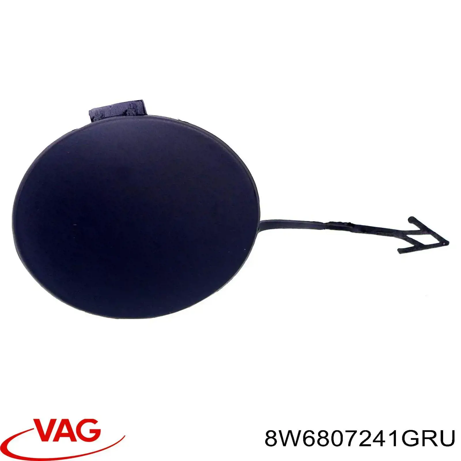 8W6807241GRU VAG cobertura de parachoques, enganche de remolque, delantera