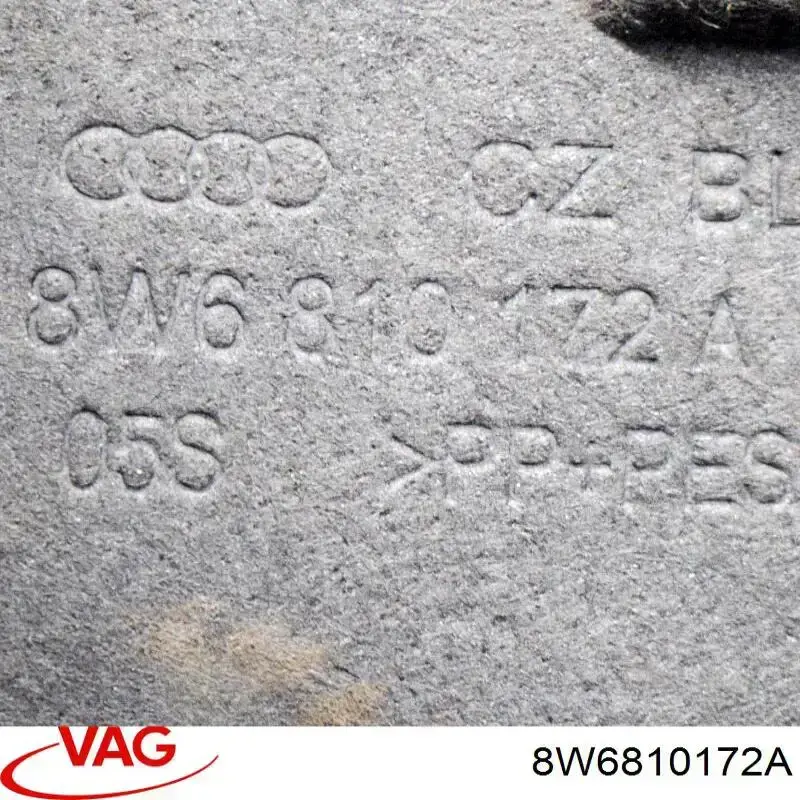 Paso de rueda trasera, derecho VAG 8W6810172A