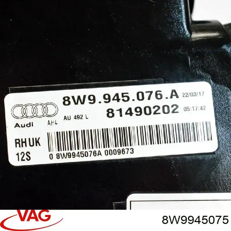 Comprar 8W9945075 VAG Piloto trasero interior izquierdo
