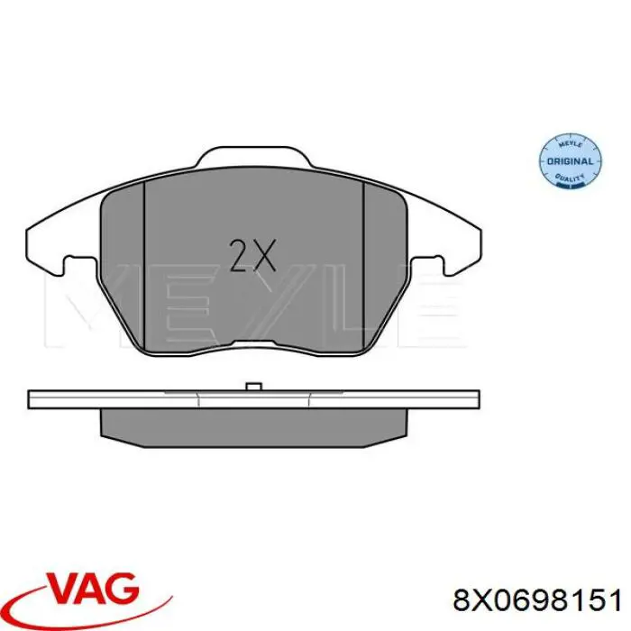 Pastillas de freno 8X0698151 VAG