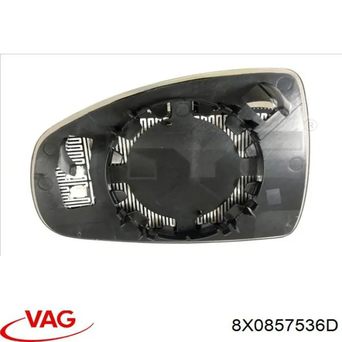 Cristal de espejo retrovisor derecho VAG 8X0857536D precio, desde 19,08 EUR