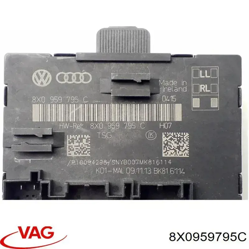8X0959795C VAG Módulo de confort de la puerta trasera