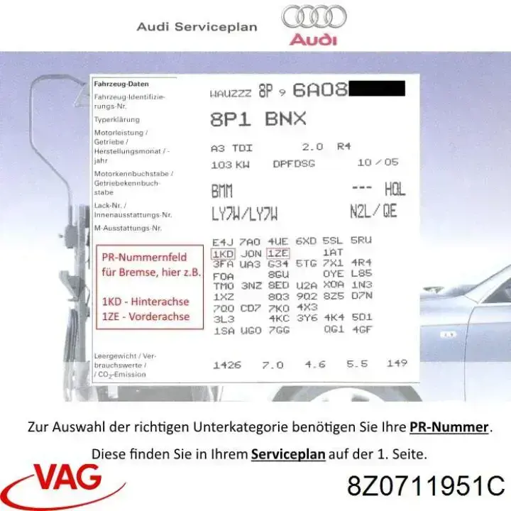 8Z0711951C VAG 