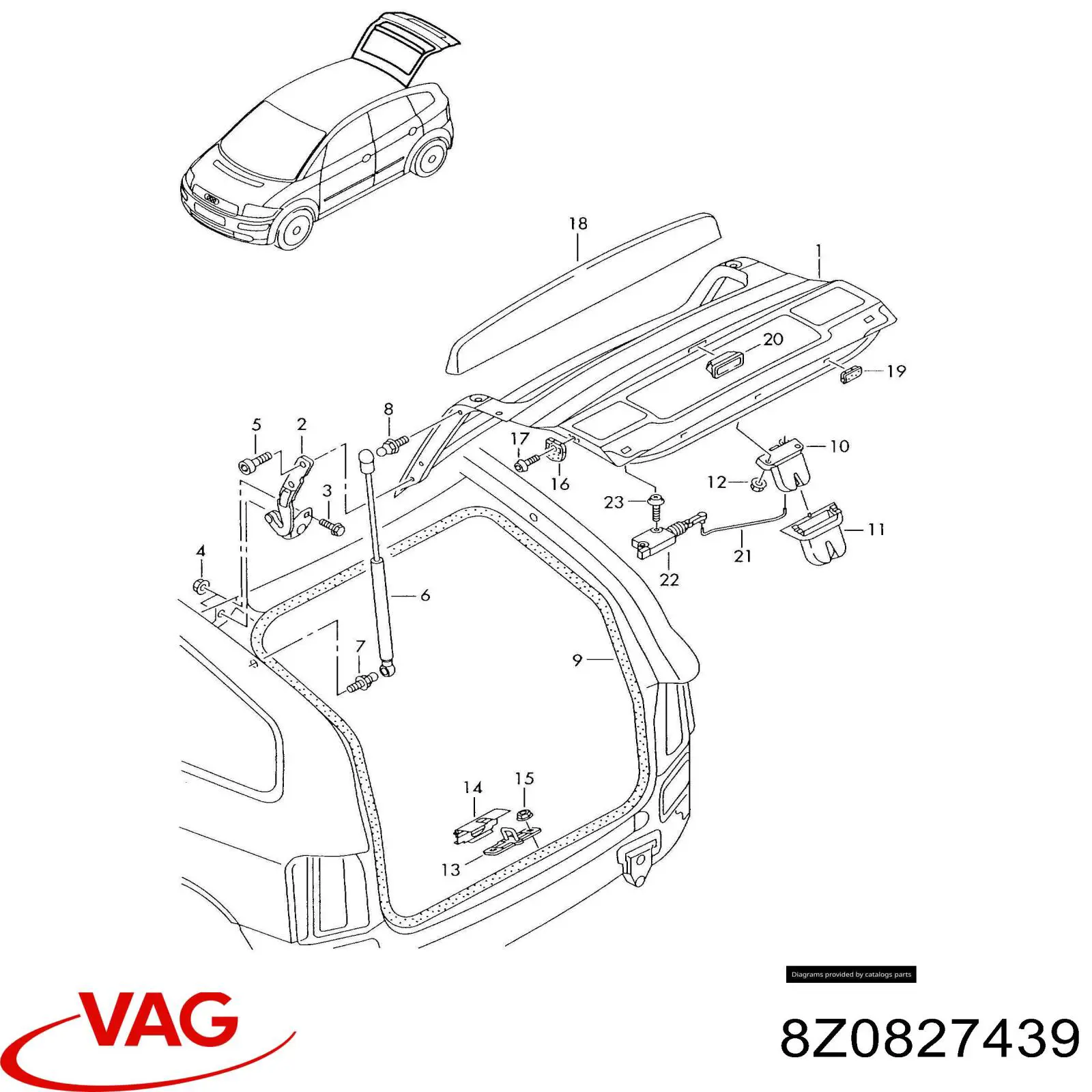  VAG 8Z0827439 precio, desde 5,93 EUR
