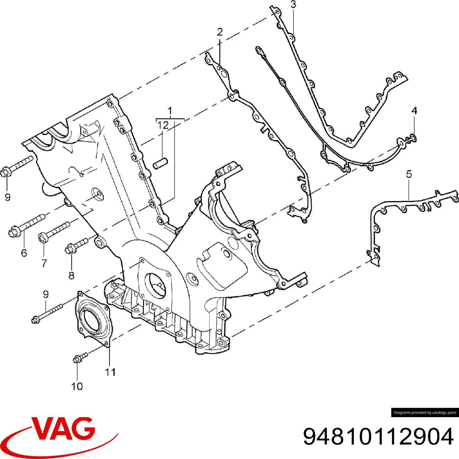 Junta tapa frontal del motor izquierda Porsche Cayenne SUV (955) (2002 - 2010) precio, desde 32,47 EUR