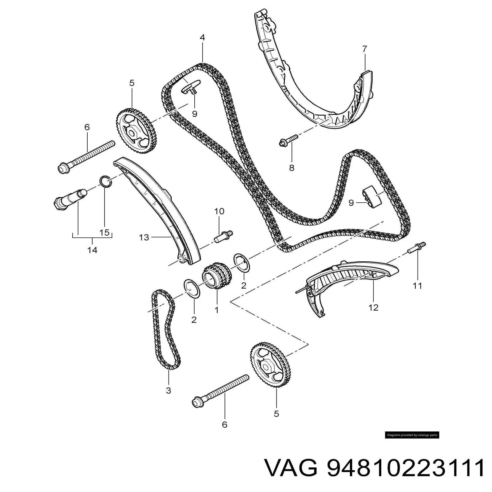 94810223111 VAG rueda dentada, cigüeñal