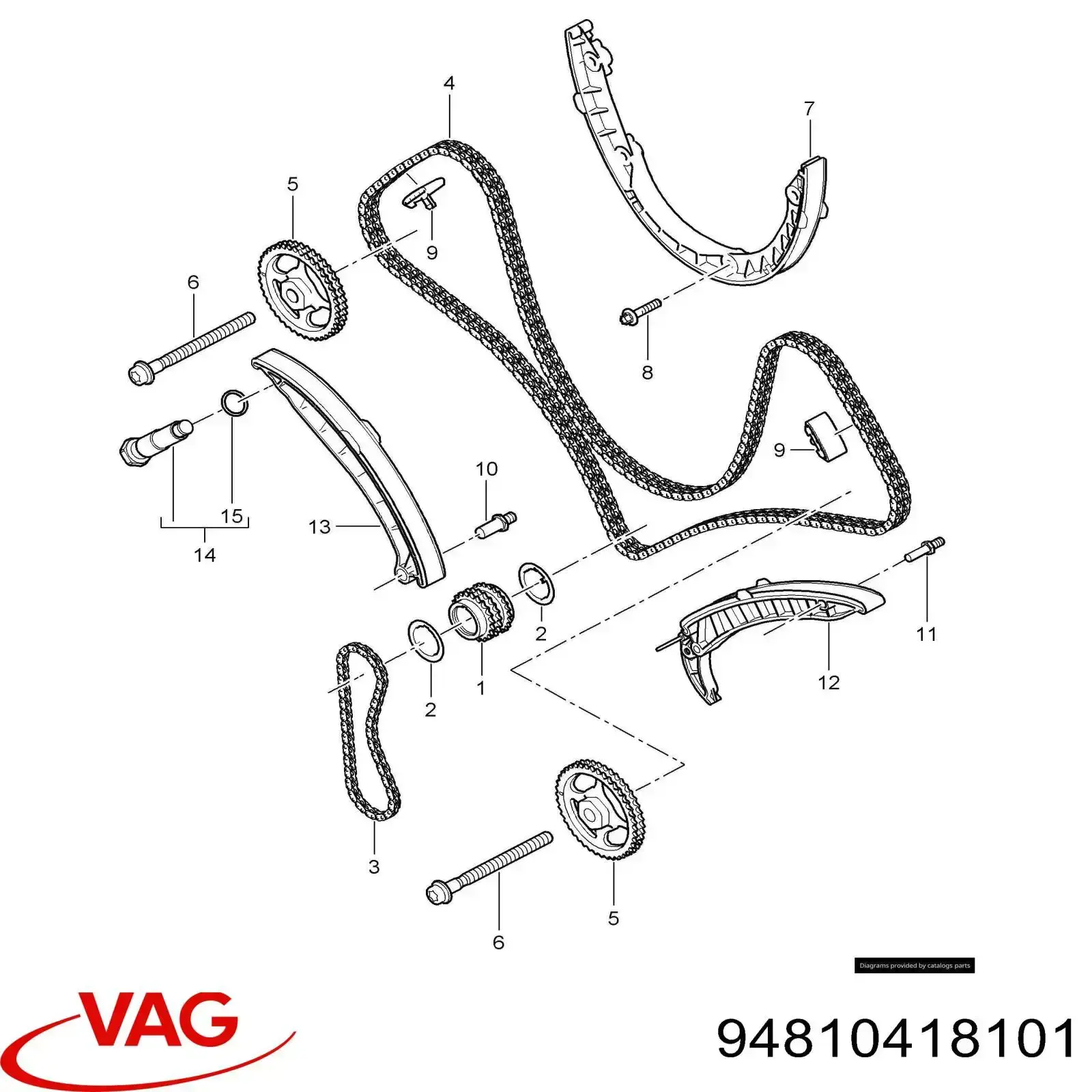 94810418101 VAG tornillo de culata