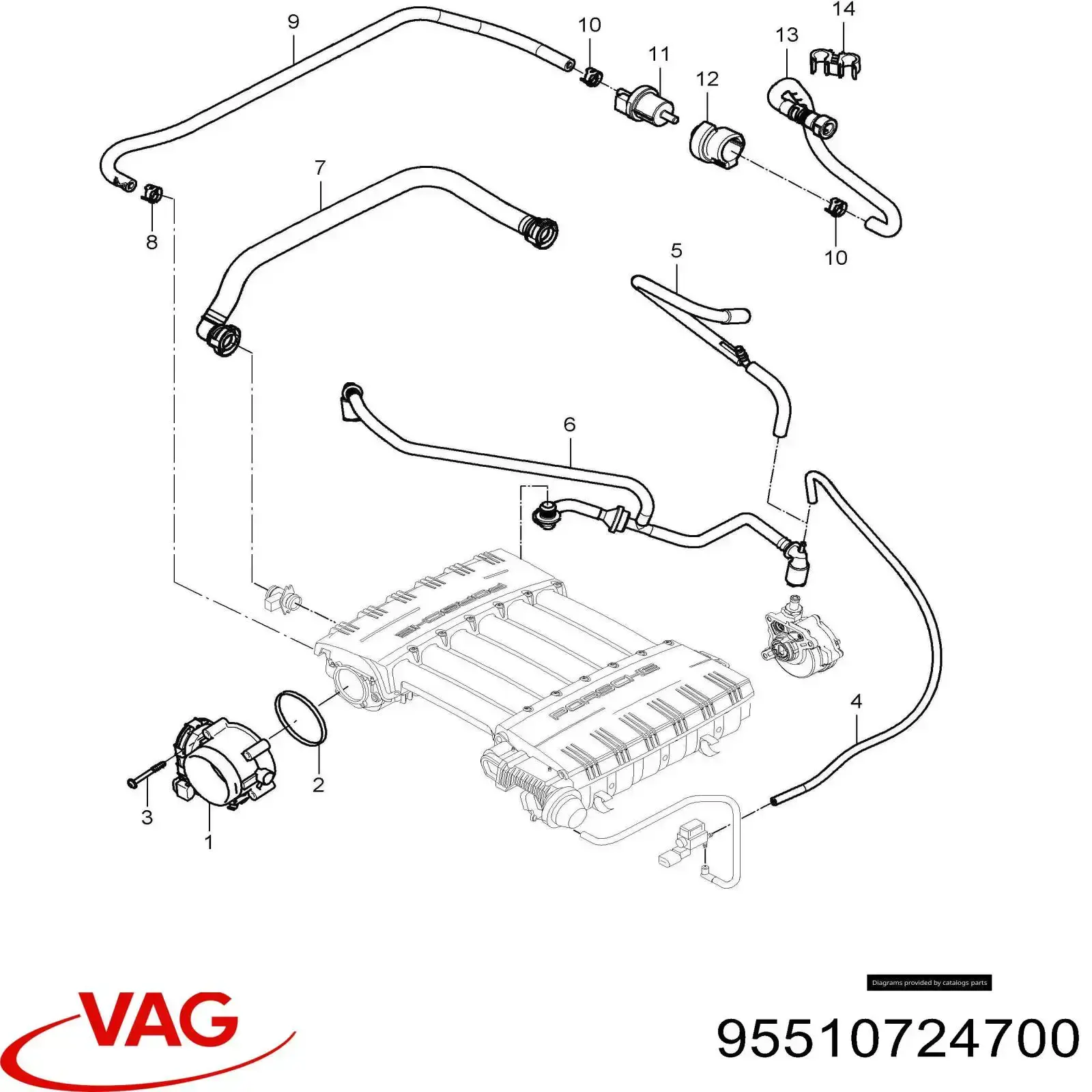 BACB13121017 Bapmic tubo de ventilacion del carter (separador de aceite)