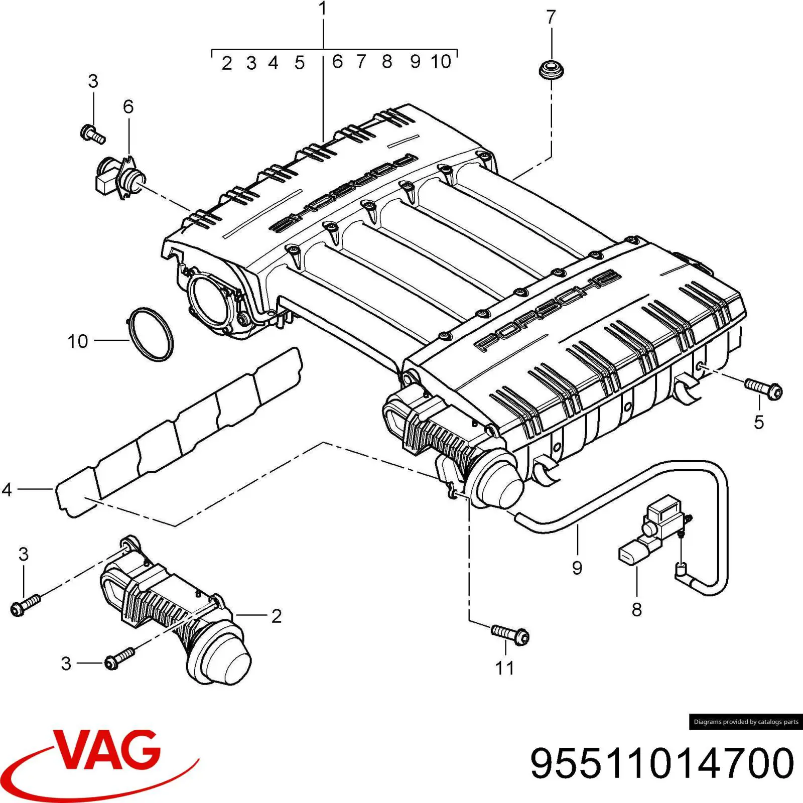 Junta de colector de admisión VAG 95511014700 precio, desde 13,61 EUR