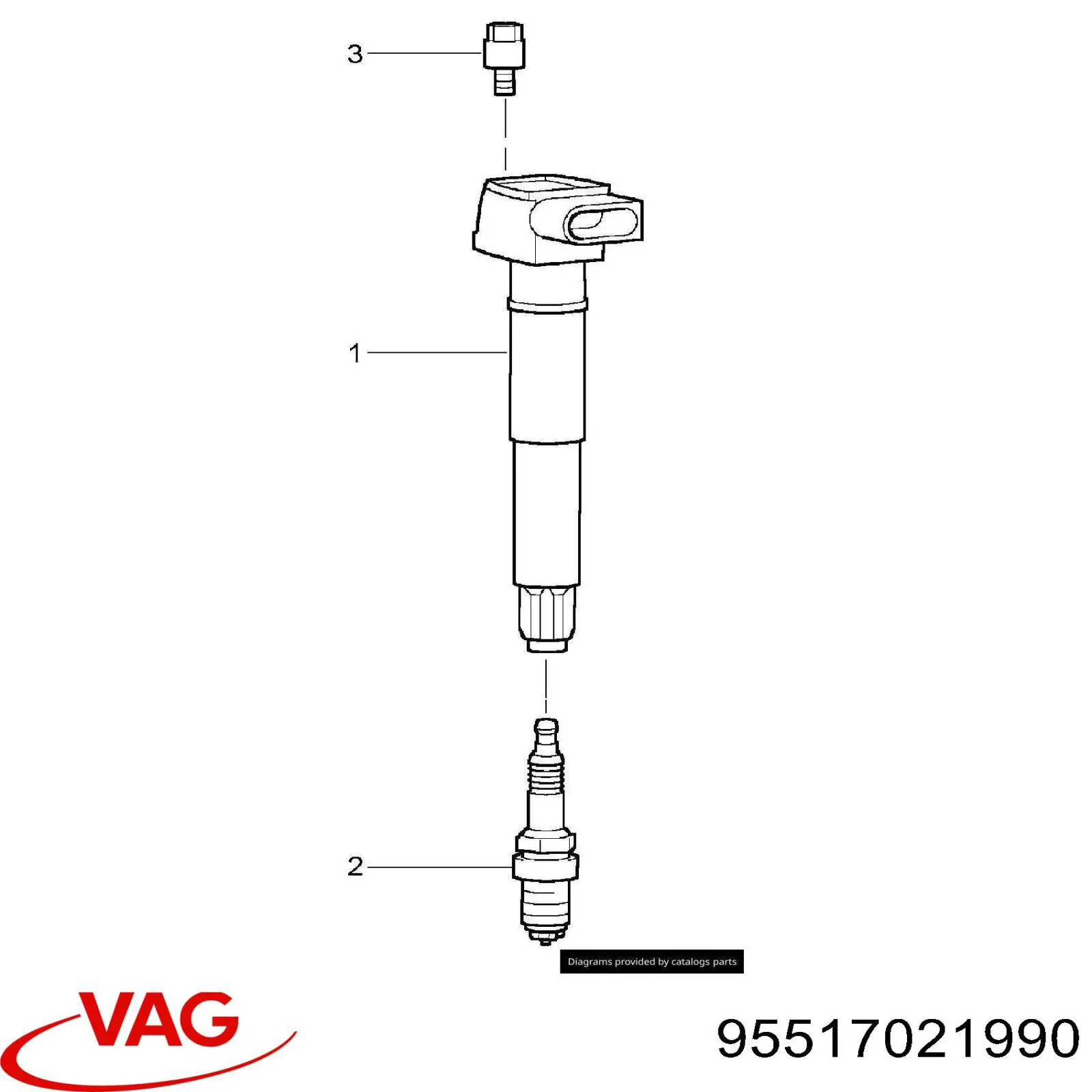 95517021990 VAG bujía de encendido