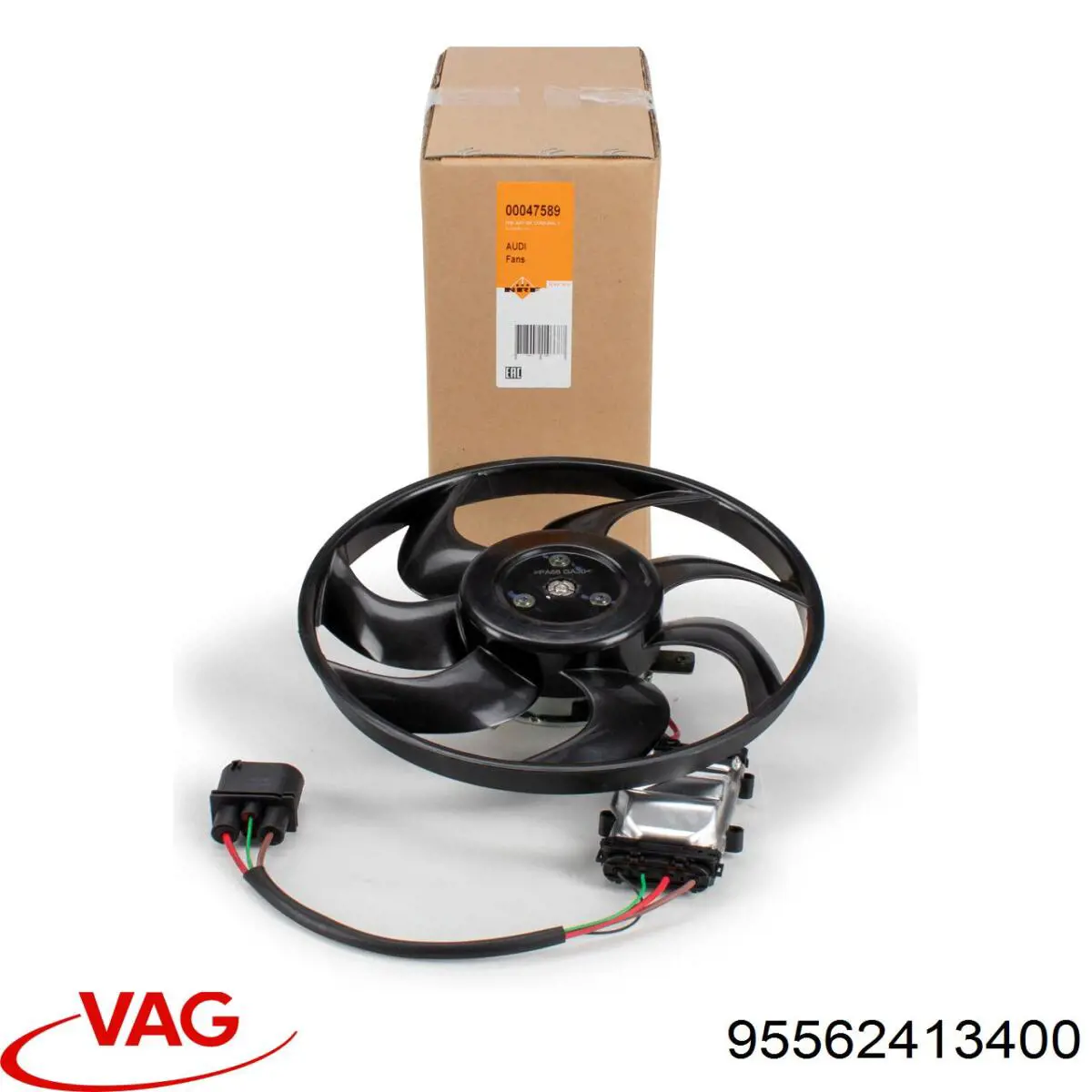 95562413400 VAG ventilador (rodete +motor refrigeración del motor con electromotor, izquierdo)